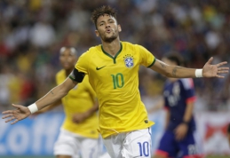 Neymaro "pokeris" lėmė triuškinančią brazilų pergalę prieš Japoniją (VIDEO)