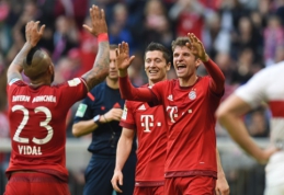 "Bayern" neturėjo vargo su "Stuttgart", "Wolfsburg" ir "Bayer" patyrė nesėkmes (VIDEO)