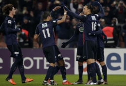 PSG į Prancūzijos taurės aštuntfinalį atvedė Ibros baudinys, "Angers" nusileido "Bordeaux"