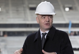 G. Infantino įvertino pasaulio čempionatui besiruošiančios Rusijos stadionus