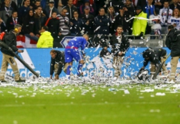 Kovoje dėl "Ligue 1" medalių dešimtyje likęs "Lyon" išplėšė lygiąsias prieš "Nice" (VIDEO)