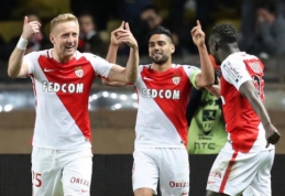 "Ligue 1" lyderių dvikovoje - snaiperių dueto vedamo "Monaco" pergalė, PSG pavijo "Nice" (FOTO, VIDEO)