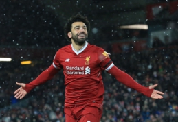 Neįtikėtinai žaidęs M. Salah pasižymėjo "pokeriu" ir atvedė "Liverpool" į triuškinančią pergalę (VIDEO)