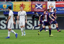 Sensacingai žaidęs "Eibar" sutriuškino vėl į duobę įkritusį Madrido "Real"
