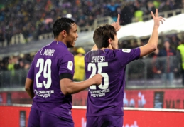 "Coppa Italia": "Fiorentina" namuose išniekino "Roma" ekipą