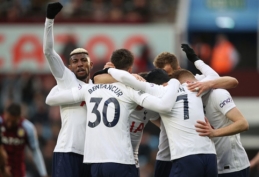„Aston Villa“ šturmą atlaikę „Tottenham“ futbolininkai iškovojo svarbią pergalę