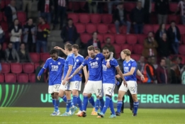 Dramą Eindhovene išgyvenę „Leicester City“ futbolininkai – Konferencijų lygos pusfinalyje