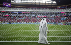 Fanai buvo kviečiami nemokamai stebėti PČ rungtynes Katare