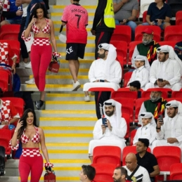 Katariečiai arenoje pastebėjo kroatų fanę