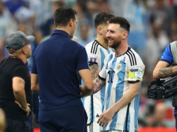 M. Rodriguezo atsisveikinimo rungtynėse – Messi „hat-trickas“ ir efektingas Scaloni epizodas