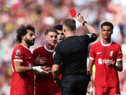 „Liverpool“ apeliuos A. Mac Allisterio raudoną kortelę