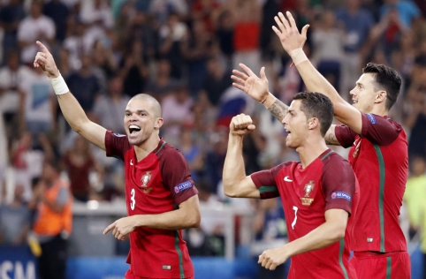 Pirmąja Europos čempionato pusfinalio dalyve tapo Portugalija (FOTO, VIDEO)