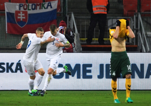 Lietuvos rinktinė turėjo pripažinti Slovakijos futbolininkų pranašumą (FOTO)