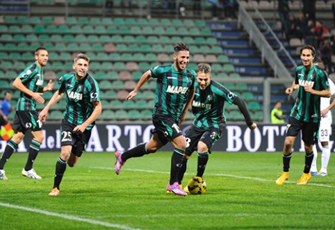 Italijoje "Sassuolo" šventė pergalę, o "Lazio" prarado taškus