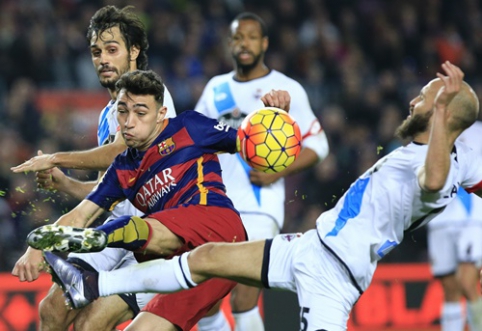 "Barca" Ispanijoje ir toliau stringa - namuose išleista pergalė prieš "Deportivo" (VIDEO)