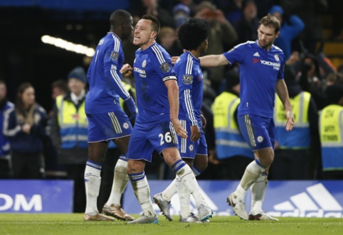 Aštuntąją pridėto laiko minutę J. Terry įvartis nulėmė lygiąsias prieš "Everton", "Leicester" - lyderio pozicijoje (VIDEO)