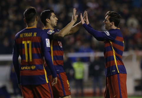 L. Messi "hat-tricku" prisidėjo prie rekordinės "Barcos" pergalės, G. Arlauskis liko ant suolo (VIDEO)
