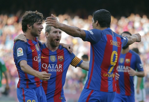 "Barcos" startas Ispanijoje: L. Suarezo "hat-trickas" ir triuškinanti pergalė (VIDEO)