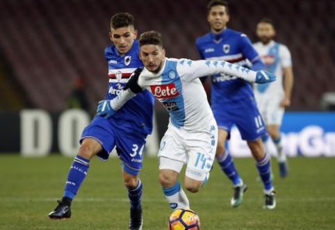 "Napoli" mačo pabaigoje išplėšė pergalę prieš "Sampdoria" (VIDEO)