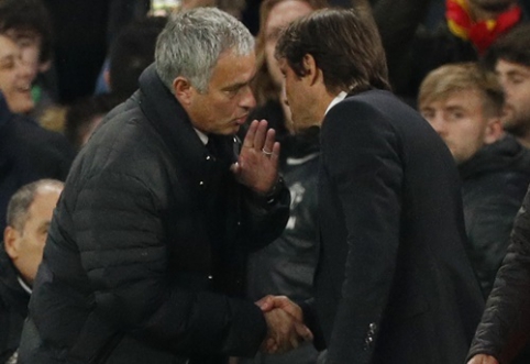 A. Conte ir J. Mourinho vos nekibo į atlapus vienas kitam (VIDEO)