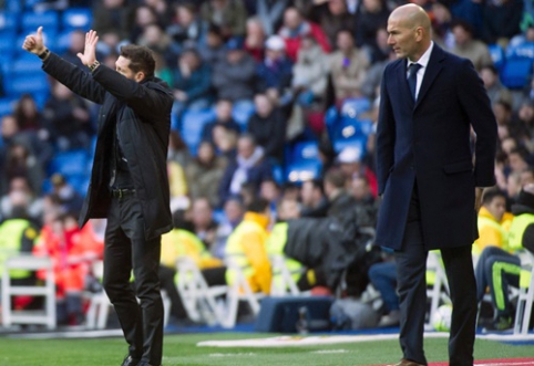 Madrido derbis: Z. Zidane'as regi vienodus komandų šansus, D. Simeone favoritais laiko "Real"