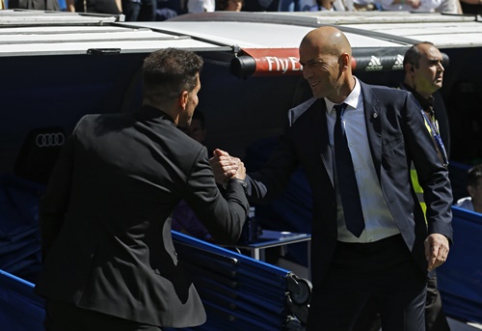 Z. Zidane'as favoritų Madrido derbyje nemato, D. Simeone tikisi sunkios kovos 