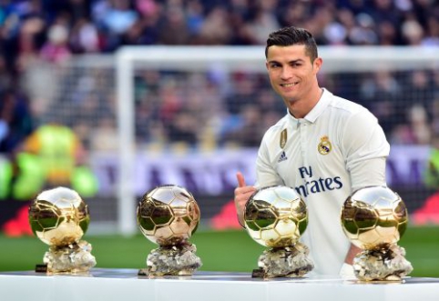 C. Ronaldo parduoto auksinio kamuolio pinigai keliaus labdarai