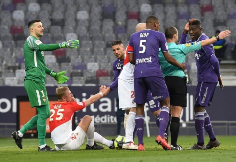 "Monaco" prarado taškus prieš "Toulouse", "Nantes" nukrito į šeštąją poziciją (VIDEO)