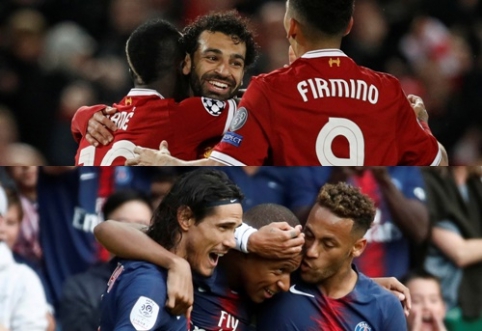 PSG ir "Liverpool" puolimas: kiek abu trejetai yra įmušę įvarčių?