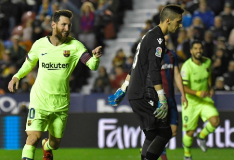 L. Messi magija: "Barca" sutriuškino "Levante", o argentinietis prisidėjo prie visų penkių įvarčių