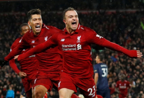 Shaqiri efektas: Du įvarčius po keitimo įmušęs šveicaras atvedė "Liverpool" į pergalę rungtynėse su "Man Utd"