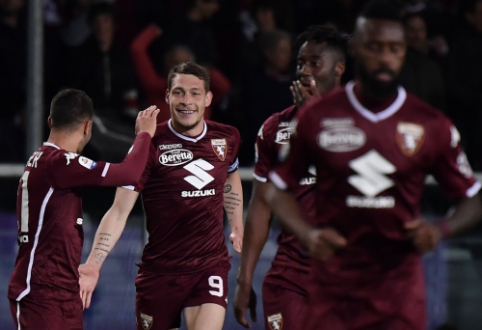 Kova dėl vietos ČL: &quot;Torino&quot; įveikė &quot;AC Milan&quot; ekipą, &quot;Lazio&quot; susitvarkė su &quot;Sampdoria&quot;