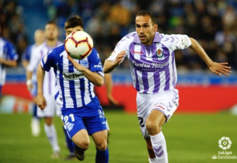 "Real Valladolid" atsitiesė Vitorijoje ir pasiekė lygiąsias prieš "Alaves"