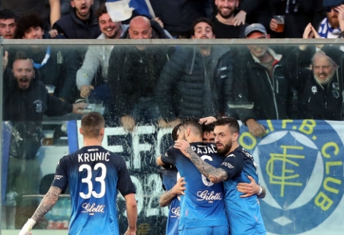 "Serie A": "Empoli" netikėtai įveikė "Napoli" ekipą, "Inter" sutriuškino "Genoa"