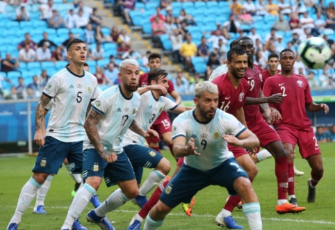 "Copa America": Argentina įveikė Katarą ir pateko į atkrintamąsias