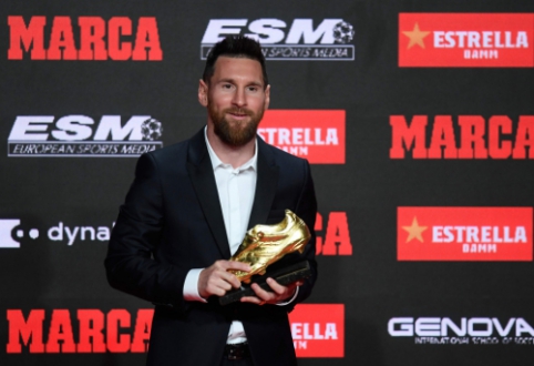 L. Messi atsiėmė šeštąjį "Auksinį batelį" savo karjeroje