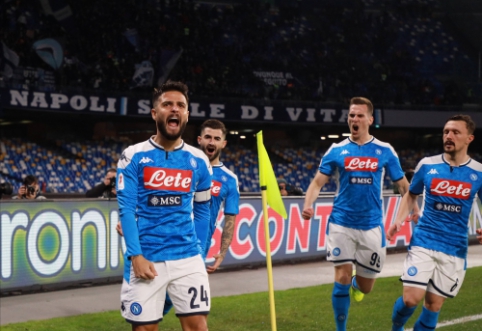 Ankstyvas L. Insigne įvartis atvėrė "Napoli" ekipai kelią į Italijos taurės pusfinalį