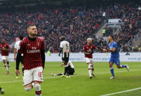 A. Rebičius paskutinę akimirką išplėšė pergalę "AC Milan" ekipai, "Inter" prarado dar du taškus