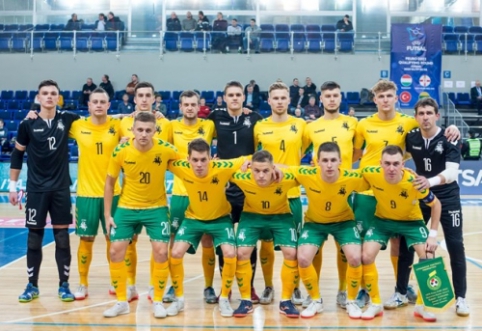 Lietuvos futsalo rinktinė pergalingai pradėjo EČ atrankos turnyrą
