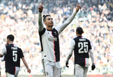 Įvarčius štampuojantis C. Ronaldo atvedė "Juve" į dar vieną pergalę, "Lazio" sutriuškino SPAL