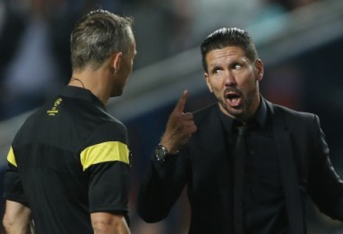 "Atletico" pergalių kalvis D.Simeone: nesu liūdnas, tačiau man pikta