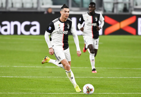 Treniruotės metu – taiklus C. Ronaldo spyris į krepšį