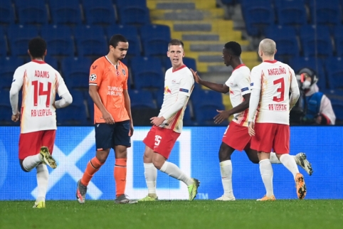 „RB Leipzig“ septynių įvarčių dramoje palaužė „Basaksehir“ ekipą