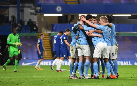 „Man City“ pirmajame kėlinyje susitvarkė su „Chelsea“ 