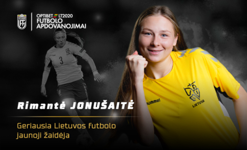 Geriausia jaunąja metų futbolininke antrus metus iš eilės tapo R. Jonušaitė