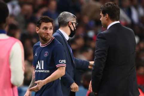 Akibrokštas Paryžiuje: L. Messi po keitimo nesutiko paduoti rankos treneriui M. Pochettino
