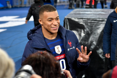 K. Mbappe pasižymėjo retu pasiekimu bei gavo išskirtinį balą