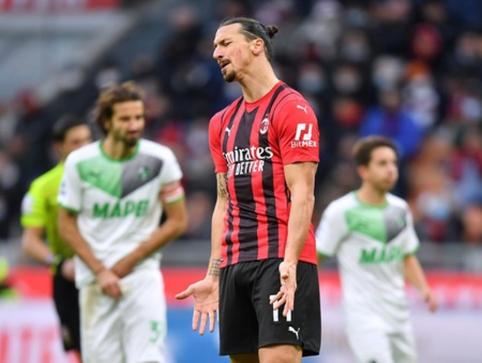„AC Milan“ duobelė Italijoje: S. Pioli auklėtiniai vėl pralaimėjo lygos vidutiniokams