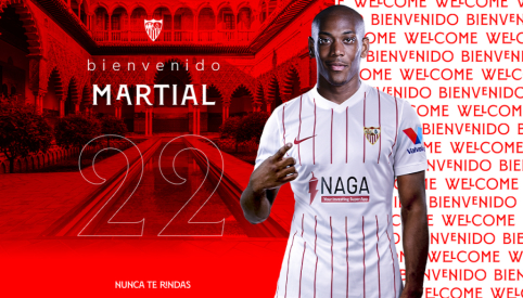 Oficialu: A. Martialis nuomos pagrindais keliasi į „Sevilla“