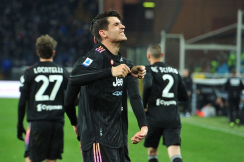 A. Morata dublis nukalė „Juventus“ pergalę „Sampdoria“ tvirtovėje